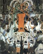 Diego Rivera Dancing oil painting
